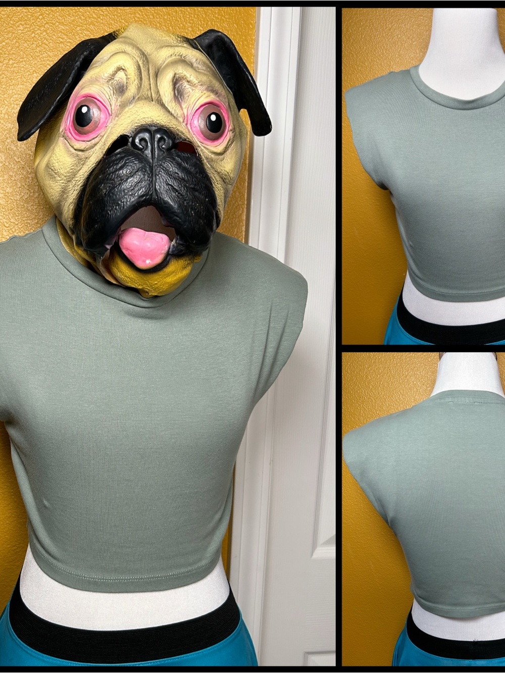 Chic, ZARA, padded shoulder top!!